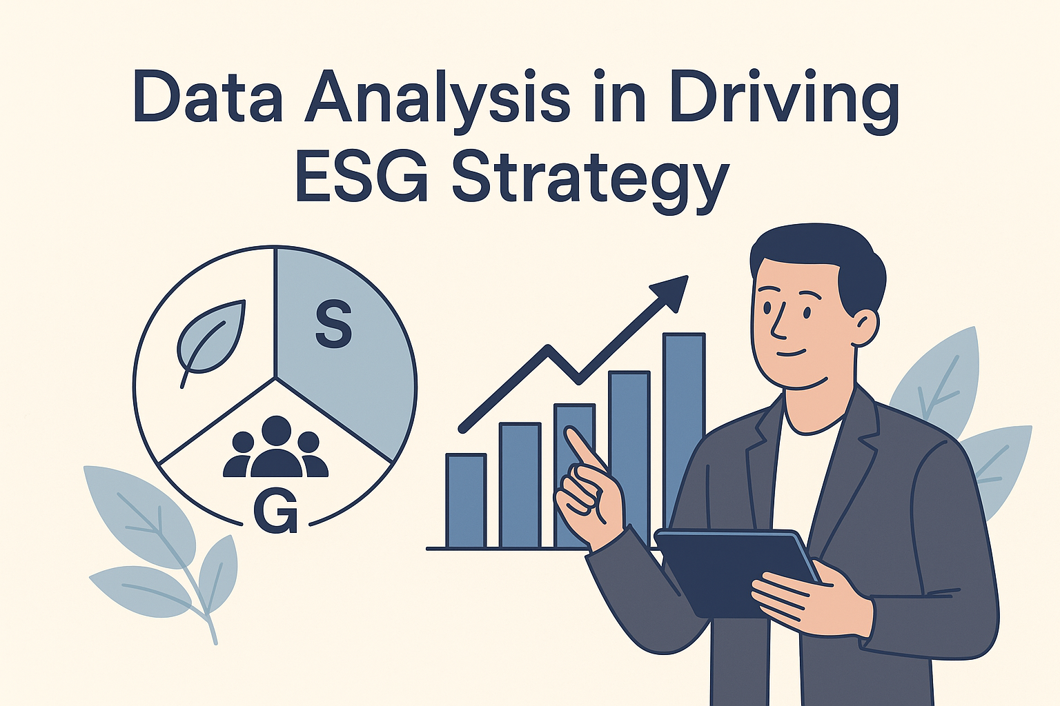 Dashboard showing data analysts tracking ESG metrics